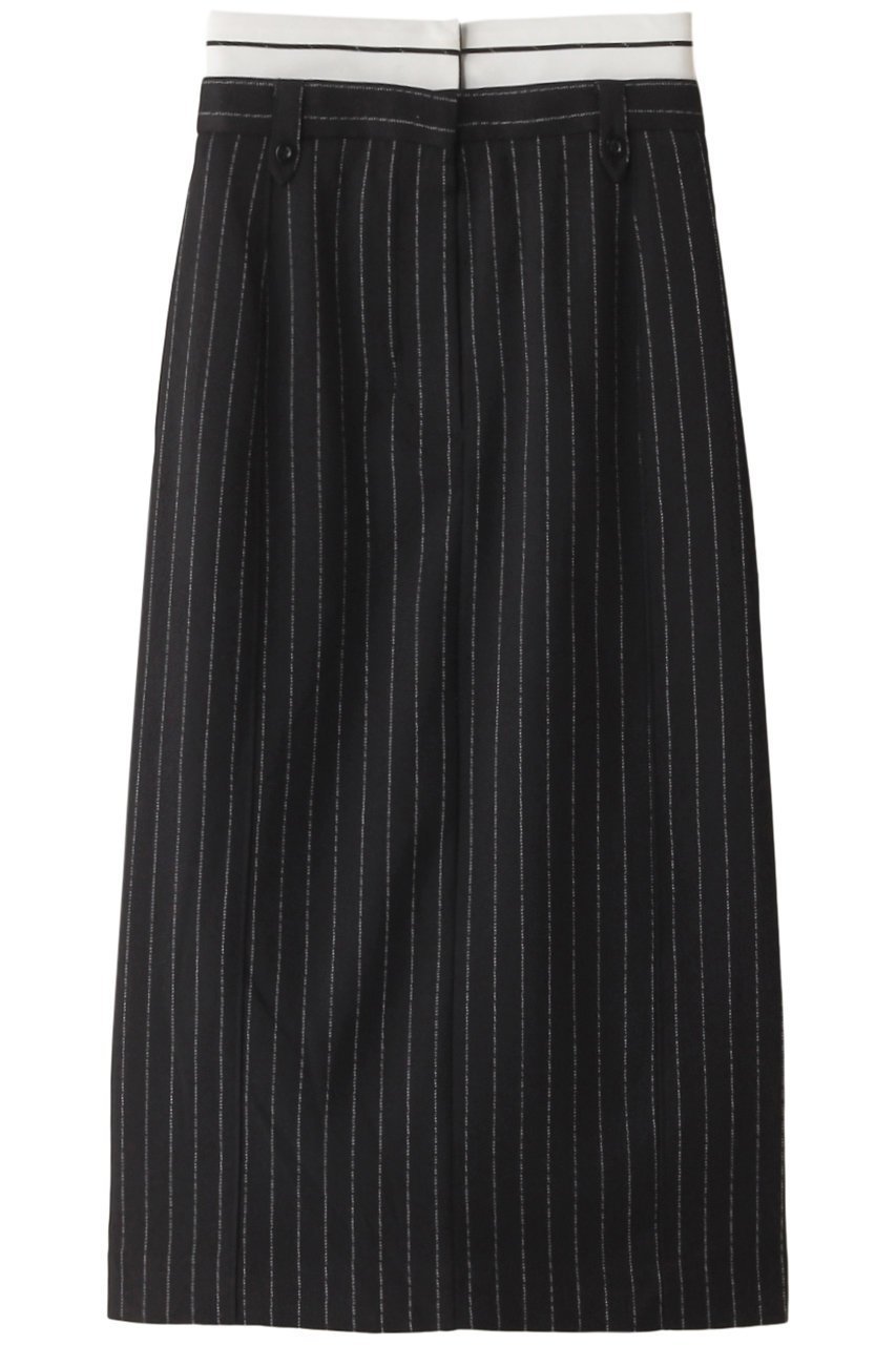 【リムアーク/RIM.ARK】のDouble waist middle SK/スカート インテリア・キッズ・メンズ・レディースファッション・服の通販 founy(ファニー) 　ファッション　Fashion　レディースファッション　WOMEN　スカート　Skirt　ロングスカート　Long Skirt　ストライプ　Stripe　スラックス　Slacks　センター　Center　ダブル　Double　マニッシュ　Mannish　ミドル　Middle　メランジ　Melange　ロング　Long　柄ブラック|ID: prp329100004110588 ipo3291000000032377262