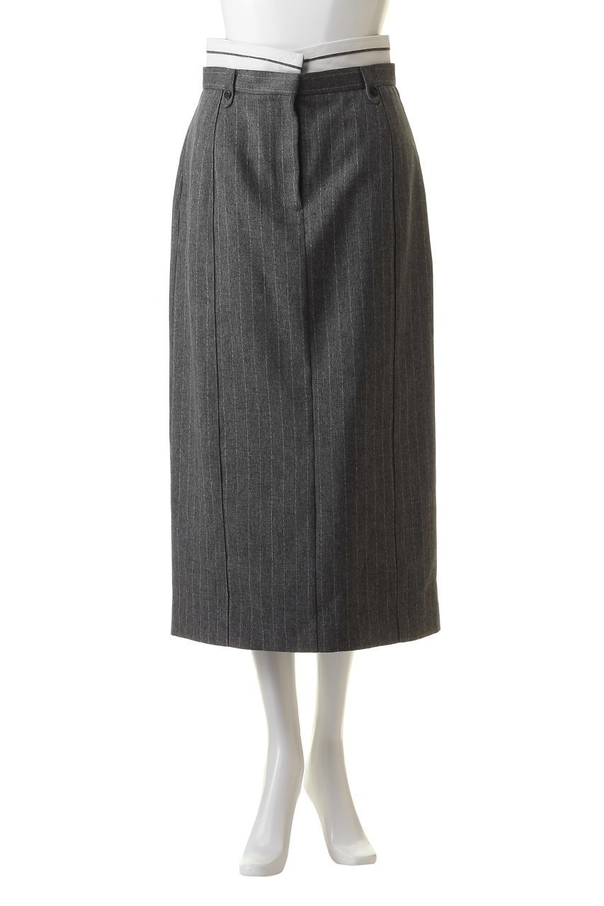 【リムアーク/RIM.ARK】のDouble waist middle SK/スカート 人気、トレンドファッション・服の通販 founy(ファニー) 　ファッション　Fashion　レディースファッション　WOMEN　スカート　Skirt　ロングスカート　Long Skirt　ストライプ　Stripe　スラックス　Slacks　センター　Center　ダブル　Double　マニッシュ　Mannish　ミドル　Middle　メランジ　Melange　ロング　Long　other-2|ID: prp329100004110588 ipo3291000000032377266