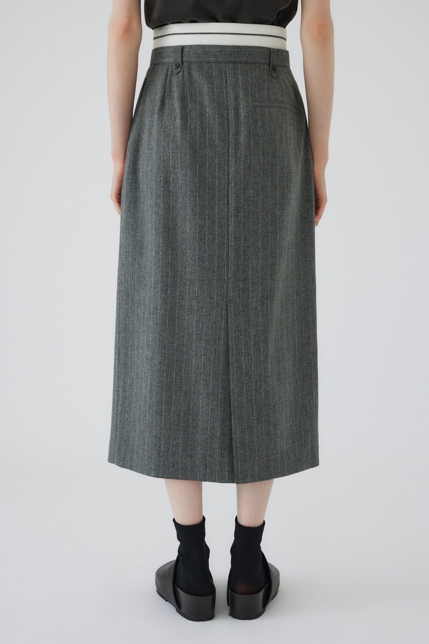 【リムアーク/RIM.ARK】のDouble waist middle SK/スカート 人気、トレンドファッション・服の通販 founy(ファニー) 　ファッション　Fashion　レディースファッション　WOMEN　スカート　Skirt　ロングスカート　Long Skirt　ストライプ　Stripe　スラックス　Slacks　センター　Center　ダブル　Double　マニッシュ　Mannish　ミドル　Middle　メランジ　Melange　ロング　Long　other-8|ID: prp329100004110588 ipo3291000000032377272