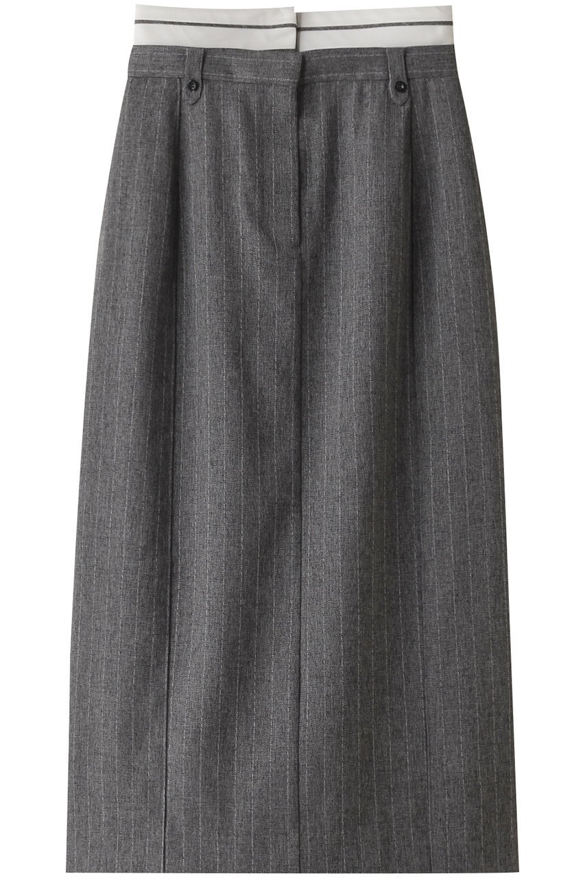 【リムアーク/RIM.ARK】のDouble waist middle SK/スカート インテリア・キッズ・メンズ・レディースファッション・服の通販 founy(ファニー) 　ファッション　Fashion　レディースファッション　Fashion for Women　スカート　Skirts　ロングスカート　Long Skirts / Maxi & Midi Skirts　ストライプ　Stripe, Striped Pattern　スラックス　Slacks, Dress Pants　センター　Center, Center Line　ダブル　Double, Double-Breasted　マニッシュ　Mannish, Boyish　ミドル　Middle Length, Mid Height　メランジ　Melange, Mixed Yarn　ロング　Long, Long-Length　グレーストライプ|ID: prp329100004110588 ipo3291000000032787451