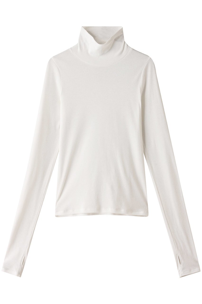 【リムアーク/RIM.ARK】のCotton high neck tops/トップス インテリア・キッズ・メンズ・レディースファッション・服の通販 founy(ファニー) 　ファッション　Fashion　レディースファッション　WOMEN　トップス・カットソー　Tops/Tshirt　シャツ/ブラウス　Shirts/Blouses　ロング / Tシャツ　T-Shirts　カットソー　Cut and Sewn　スリーブ　Sleeve　ベーシック　Basic　ロング　Long　ホワイト|ID: prp329100004110589 ipo3291000000032377216