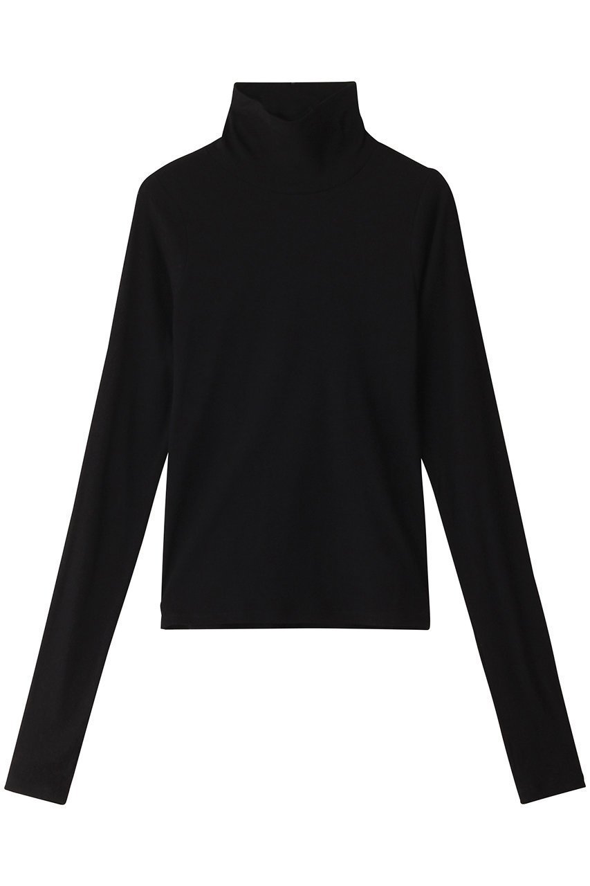 【リムアーク/RIM.ARK】のCotton high neck tops/トップス インテリア・キッズ・メンズ・レディースファッション・服の通販 founy(ファニー) 　ファッション　Fashion　レディースファッション　WOMEN　トップス・カットソー　Tops/Tshirt　シャツ/ブラウス　Shirts/Blouses　ロング / Tシャツ　T-Shirts　カットソー　Cut and Sewn　スリーブ　Sleeve　ベーシック　Basic　ロング　Long　ブラック|ID: prp329100004110589 ipo3291000000032377217
