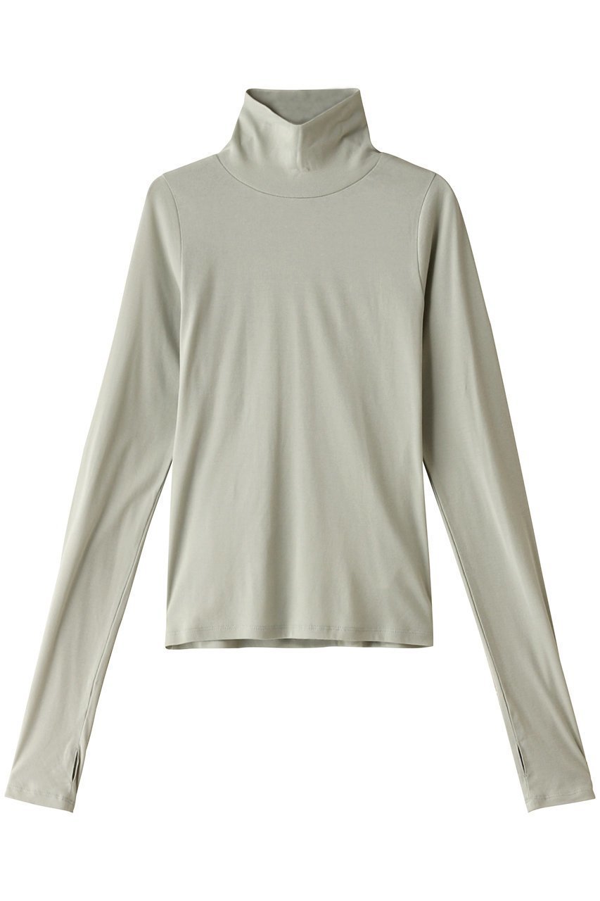 【リムアーク/RIM.ARK】のCotton high neck tops/トップス インテリア・キッズ・メンズ・レディースファッション・服の通販 founy(ファニー) 　ファッション　Fashion　レディースファッション　WOMEN　トップス・カットソー　Tops/Tshirt　シャツ/ブラウス　Shirts/Blouses　ロング / Tシャツ　T-Shirts　カットソー　Cut and Sewn　スリーブ　Sleeve　ベーシック　Basic　ロング　Long　ライトグリーン|ID: prp329100004110589 ipo3291000000032377218