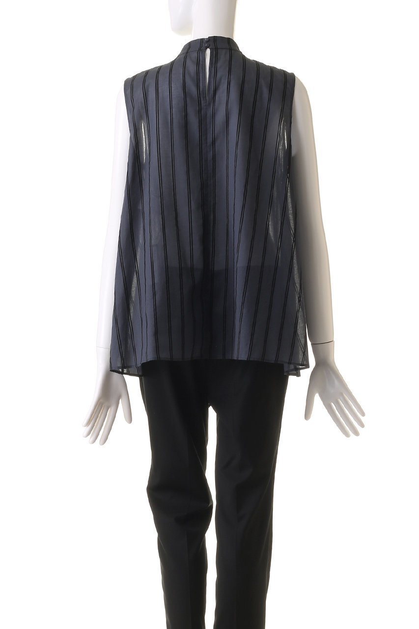 【アナイ/ANAYI】のローンフロッキーリボンボウタイブラウス 人気、トレンドファッション・服の通販 founy(ファニー) 　ファッション　Fashion　レディースファッション　WOMEN　トップス・カットソー　Tops/Tshirt　キャミソール / ノースリーブ　No Sleeves　シャツ/ブラウス　Shirts/Blouses　エアリー　Airy　シアー　Sheer　ストライプ　Stripe　ノースリーブ　No Sleeve　パーティ　Party　秋　Autumn/Fall　A/W・秋冬　Aw・Autumn/Winter・Fw・Fall-Winter　other-4|ID: prp329100004110595 ipo3291000000031411486