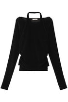 【クラネ/CLANE】のTULLE FLOCKY LAYERED TOPS Tシャツ/カットソー BLACK|ID: prp329100004110604 ipo3291000000032917127