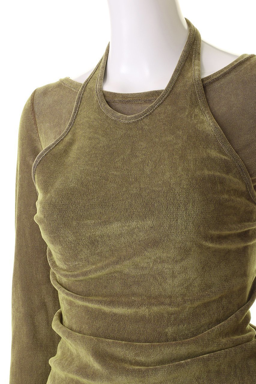 【クラネ/CLANE】のTULLE FLOCKY LAYERED TOPS Tシャツ/カットソー 人気、トレンドファッション・服の通販 founy(ファニー) 　ファッション　Fashion　レディースファッション　Fashion for Women　トップス・カットソー　Cut & Sew Tops　シャツ・ブラウス・オフィスカジュアル　Elegant Blouses & Button-Ups　ロングTシャツ・Tシャツ　Longline T-Shirts & Tees　カットソー・ベーシックTシャツ　Cut-and-Sewn Tops / Stretch Tees & Basics　カットソー　Cut and Sewn Top　スリーブ　Sleeve, Long Sleeve / Short Sleeve　ロング　Long, Long-Length　秋　Autumn　other-5|ID: prp329100004110604 ipo3291000000032917170