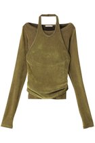 【クラネ/CLANE】のTULLE FLOCKY LAYERED TOPS Tシャツ/カットソー 人気、トレンドファッション・服の通販 founy(ファニー) ファッション Fashion レディースファッション Fashion for Women トップス・カットソー Cut & Sew Tops シャツ・ブラウス・オフィスカジュアル Elegant Blouses & Button-Ups ロングTシャツ・Tシャツ Longline T-Shirts & Tees カットソー・ベーシックTシャツ Cut-and-Sewn Tops / Stretch Tees & Basics カットソー Cut and Sewn Top スリーブ Sleeve, Long Sleeve / Short Sleeve ロング Long, Long-Length 秋 Autumn thumbnail GREEN|ID: prp329100004110604 ipo3291000000035934431