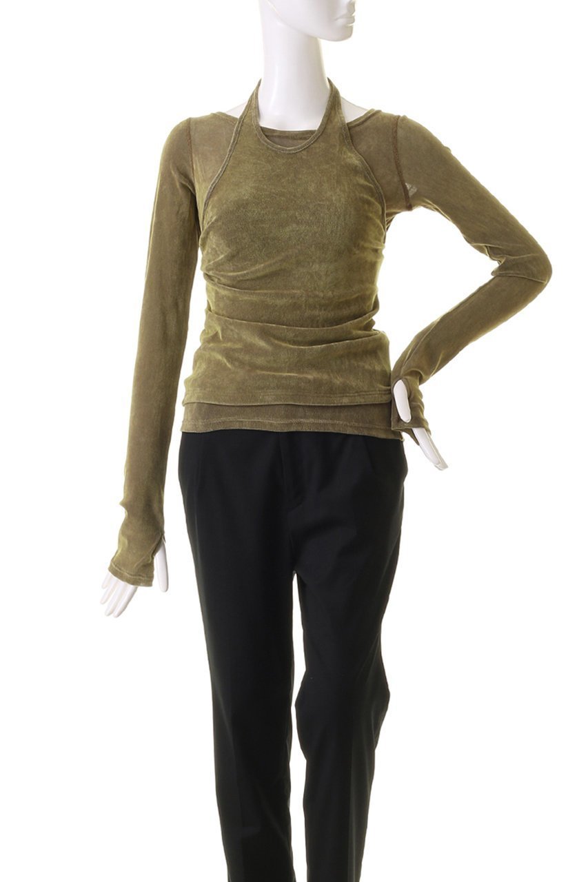 【クラネ/CLANE】のTULLE FLOCKY LAYERED TOPS Tシャツ/カットソー 人気、トレンドファッション・服の通販 founy(ファニー) 　ファッション　Fashion　レディースファッション　Fashion for Women　トップス・カットソー　Cut & Sew Tops　シャツ・ブラウス・オフィスカジュアル　Elegant Blouses & Button-Ups　ロングTシャツ・Tシャツ　Longline T-Shirts & Tees　カットソー・ベーシックTシャツ　Cut-and-Sewn Tops / Stretch Tees & Basics　カットソー　Cut and Sewn Top　スリーブ　Sleeve, Long Sleeve / Short Sleeve　ロング　Long, Long-Length　秋　Autumn　other-2|ID: prp329100004110604 ipo3291000000035934435