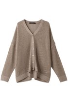 【ミズイロ インド/mizuiro ind】のmesh V neck C/D カーディガン beige|ID:prp329100004110609