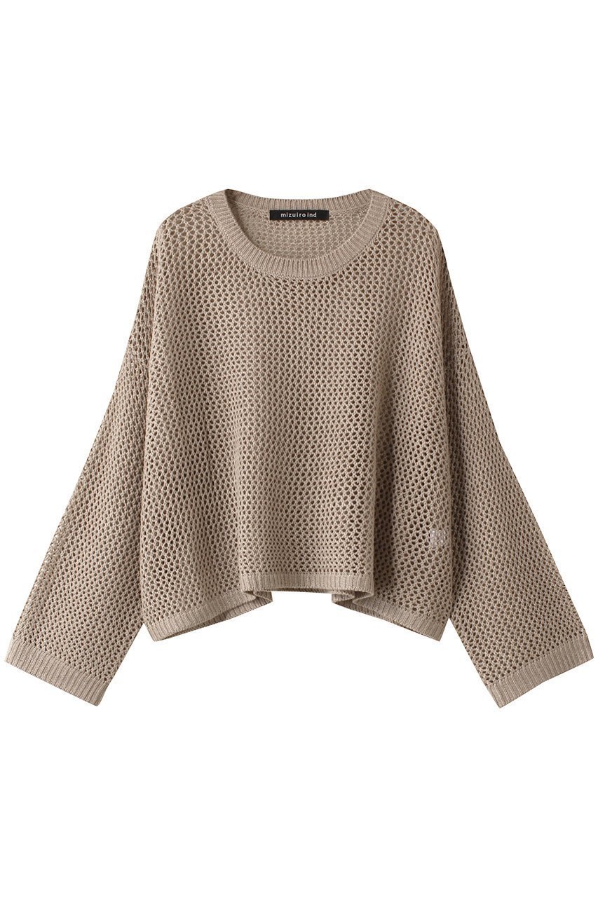 【ミズイロ インド/mizuiro ind】のmesh crew neck P/O プルオーバー インテリア・キッズ・メンズ・レディースファッション・服の通販 founy(ファニー) 　ファッション　Fashion　レディースファッション　WOMEN　トップス・カットソー　Tops/Tshirt　ニット　Knit Tops　プルオーバー　Pullover　A/W・秋冬　Aw・Autumn/Winter・Fw・Fall-Winter　なめらか　Smooth　キャミソール　Camisole　シアー　Sheer　ハイネック　High Neck　メッシュ　Mesh　秋　Autumn/Fall　beige|ID: prp329100004110610 ipo3291000000027983063