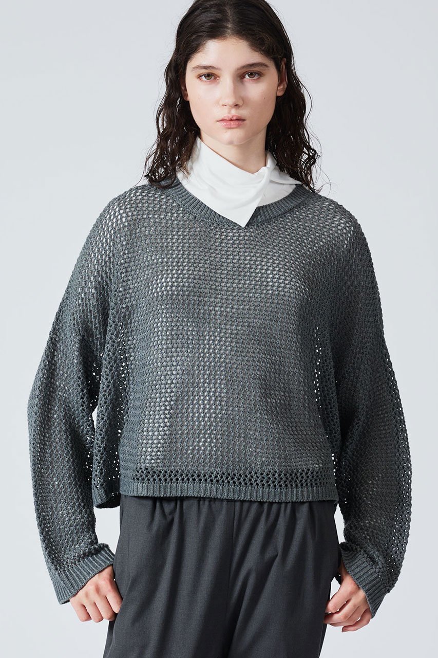 【ミズイロ インド/mizuiro ind】のmesh crew neck P/O プルオーバー 人気、トレンドファッション・服の通販 founy(ファニー) 　ファッション　Fashion　レディースファッション　WOMEN　トップス・カットソー　Tops/Tshirt　ニット　Knit Tops　プルオーバー　Pullover　なめらか　Smooth　キャミソール　Camisole　シアー　Sheer　ハイネック　High Neck　メッシュ　Mesh　秋　Autumn/Fall　A/W・秋冬　Aw・Autumn/Winter・Fw・Fall-Winter　other-6|ID: prp329100004110610 ipo3291000000031411534