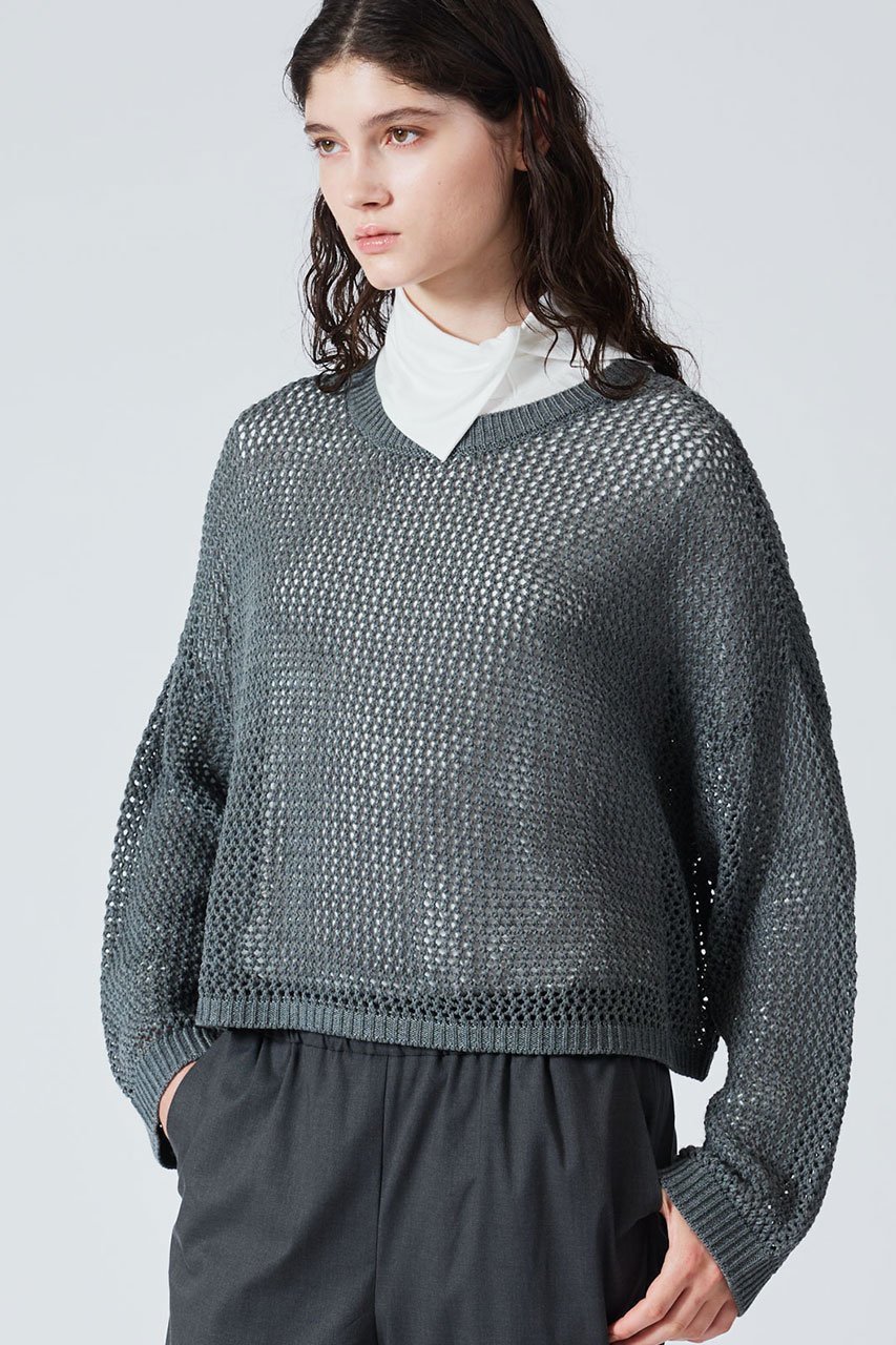 【ミズイロ インド/mizuiro ind】のmesh crew neck P/O プルオーバー 人気、トレンドファッション・服の通販 founy(ファニー) 　ファッション　Fashion　レディースファッション　WOMEN　トップス・カットソー　Tops/Tshirt　ニット　Knit Tops　プルオーバー　Pullover　なめらか　Smooth　キャミソール　Camisole　シアー　Sheer　ハイネック　High Neck　メッシュ　Mesh　秋　Autumn/Fall　A/W・秋冬　Aw・Autumn/Winter・Fw・Fall-Winter　other-7|ID: prp329100004110610 ipo3291000000031411536