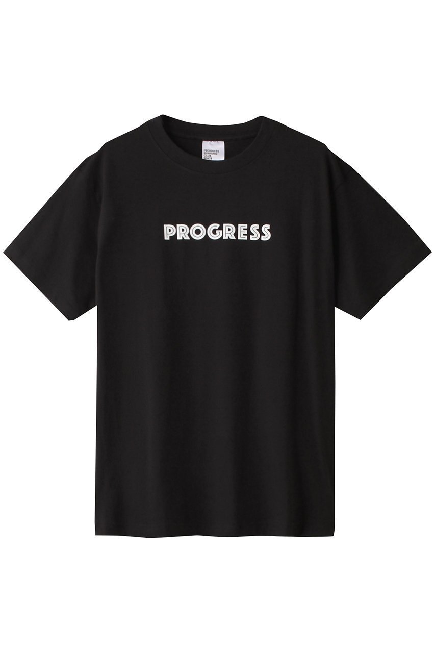 【エリオポール/heliopole】の【PROGRESS RUNNING CLUB】PROGRESS ショートスリーブTシャツ インテリア・キッズ・メンズ・レディースファッション・服の通販 founy(ファニー) 　ファッション　Fashion　レディースファッション　WOMEN　トップス・カットソー　Tops/Tshirt　シャツ/ブラウス　Shirts/Blouses　ロング / Tシャツ　T-Shirts　カットソー　Cut and Sewn　ショート　Short　シンプル　Simple　スリーブ　Sleeve　再入荷　Restock/Back In Stock/Re Arrival　半袖　Short Sleeve　ブラック|ID: prp329100004110614 ipo3291000000027983085