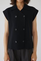 【リムアーク/RIM.ARK】のCotton knit vest tops/ニットベスト 人気、トレンドファッション・服の通販 founy(ファニー) ファッション Fashion レディースファッション WOMEN トップス・カットソー Tops/Tshirt ニット Knit Tops ベスト/ジレ Gilets/Vests プルオーバー Pullover コンパクト Compact ダブル Double ベスト Vest ロング Long thumbnail ブラック|ID: prp329100004110619 ipo3291000000027983102