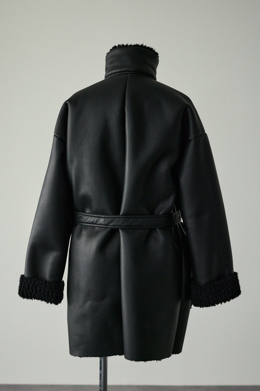 【リムアーク/RIM.ARK】のBoa docking middle CT/コート 大人の最旬トレンドファッション＆コーディネート founy(ファウニー) 　ファッション　Fashion　レディースファッション　Fashion for Women　アウター　Coat / Outerwear Collection　コート・ロングコート・ピーコート　Long Coats, Peacoats & More　ドッキング　Docking, Mixed Material　フェイクレザー　Faux Leather, PU Leather　ミドル　Middle Length, Mid Height　ロング　Long, Long-Length　エレガント 上品　Elegant　軽量　Lightweight, Ultra Light　other-2|ID: prp329100004110632 ipo3291000000036796214