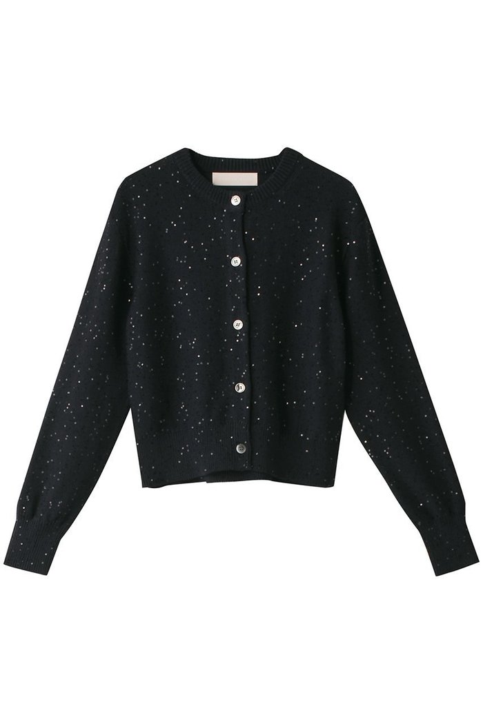 【マリリンムーン/MARILYN MOON】のコットンポリエステルスパングルカーディガン インテリア・キッズ・メンズ・レディースファッション・服の通販 founy(ファニー) https://founy.com/ ファッション Fashion レディースファッション Fashion for Women トップス・カットソー Cut & Sew Tops ニット Knit Tops & Sweaters カーディガン・羽織り Layered Style Cardigans カーディガン Cardigan, Knitwear コンパクト Compact, Small Size スパンコール Sequins, Sequin Embellishment スリーブ Sleeve, Long Sleeve / Short Sleeve リュクス Luxury, Elegant, High-End, Chic ロング Long, Long-Length A/W・秋冬 Autumn/Winter |ID: prp329100004111892 ipo3291000000036688012