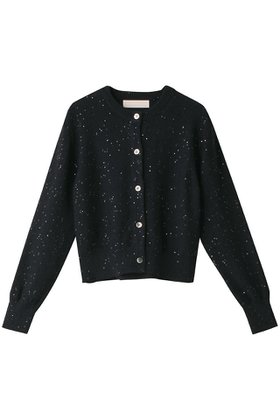 【マリリンムーン/MARILYN MOON】のコットンポリエステルスパングルカーディガン 人気、トレンドファッション・服の通販 founy(ファニー) ファッション Fashion レディースファッション Fashion for Women トップス・カットソー Cut & Sew Tops ニット Knit Tops & Sweaters カーディガン・羽織り Layered Style Cardigans カーディガン Cardigan, Knitwear コンパクト Compact, Small Size スパンコール Sequins, Sequin Embellishment スリーブ Sleeve, Long Sleeve / Short Sleeve リュクス Luxury, Elegant, High-End, Chic ロング Long, Long-Length A/W・秋冬 Autumn/Winter |ID:prp329100004111892