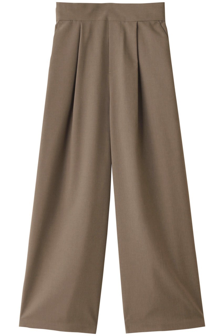 【ミディウミソリッド/MIDIUMISOLID】のlight hi-waist tucked PT パンツ インテリア・キッズ・メンズ・レディースファッション・服の通販 founy(ファニー) 　ファッション　Fashion　レディースファッション　Fashion for Women　パンツ　Pants & Trousers　コンパクト　Compact, Small Size　ファブリック　Fabric, Textile　エレガント 上品　Elegant　beige|ID: prp329100004111948 ipo3291000000032817360