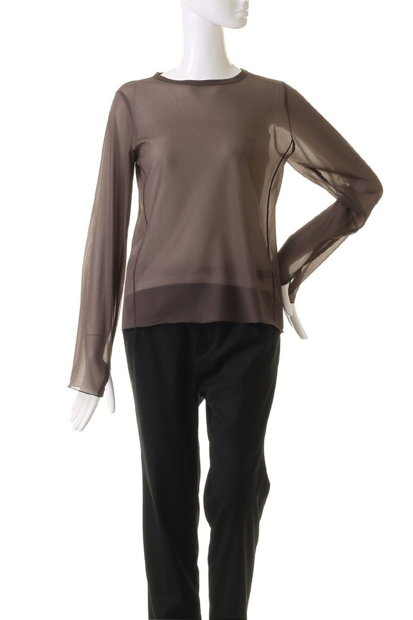 【ミディウミソリッド/MIDIUMISOLID】のC/N sheer P/O プルオーバー 人気、トレンドファッション・服の通販 founy(ファニー) 　ファッション　Fashion　レディースファッション　WOMEN　トップス・カットソー　Tops/Tshirt　シャツ/ブラウス　Shirts/Blouses　プルオーバー　Pullover　キャミワンピース　Cami Dress　シアー　Sheer　シンプル　Simple　スリーブ　Sleeve　トレンド　Trend　ベーシック　Basic　ロング　Long　other-2|ID: prp329100004111949 ipo3291000000031411191