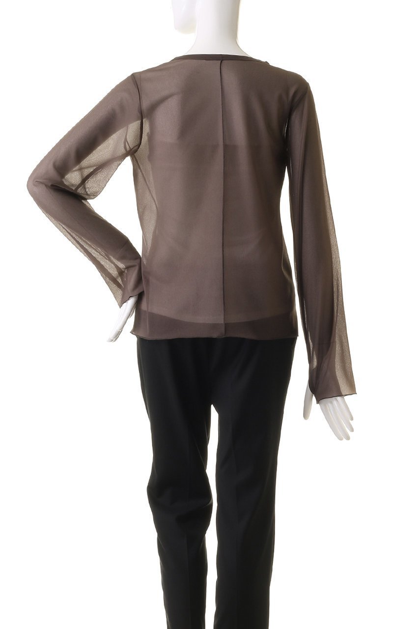 【ミディウミソリッド/MIDIUMISOLID】のC/N sheer P/O プルオーバー 人気、トレンドファッション・服の通販 founy(ファニー) 　ファッション　Fashion　レディースファッション　WOMEN　トップス・カットソー　Tops/Tshirt　シャツ/ブラウス　Shirts/Blouses　プルオーバー　Pullover　キャミワンピース　Cami Dress　シアー　Sheer　シンプル　Simple　スリーブ　Sleeve　トレンド　Trend　ベーシック　Basic　ロング　Long　other-4|ID: prp329100004111949 ipo3291000000031411195