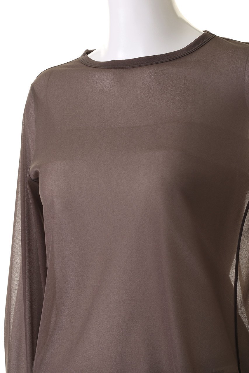【ミディウミソリッド/MIDIUMISOLID】のC/N sheer P/O プルオーバー 人気、トレンドファッション・服の通販 founy(ファニー) 　ファッション　Fashion　レディースファッション　WOMEN　トップス・カットソー　Tops/Tshirt　シャツ/ブラウス　Shirts/Blouses　プルオーバー　Pullover　キャミワンピース　Cami Dress　シアー　Sheer　シンプル　Simple　スリーブ　Sleeve　トレンド　Trend　ベーシック　Basic　ロング　Long　other-5|ID: prp329100004111949 ipo3291000000031411197