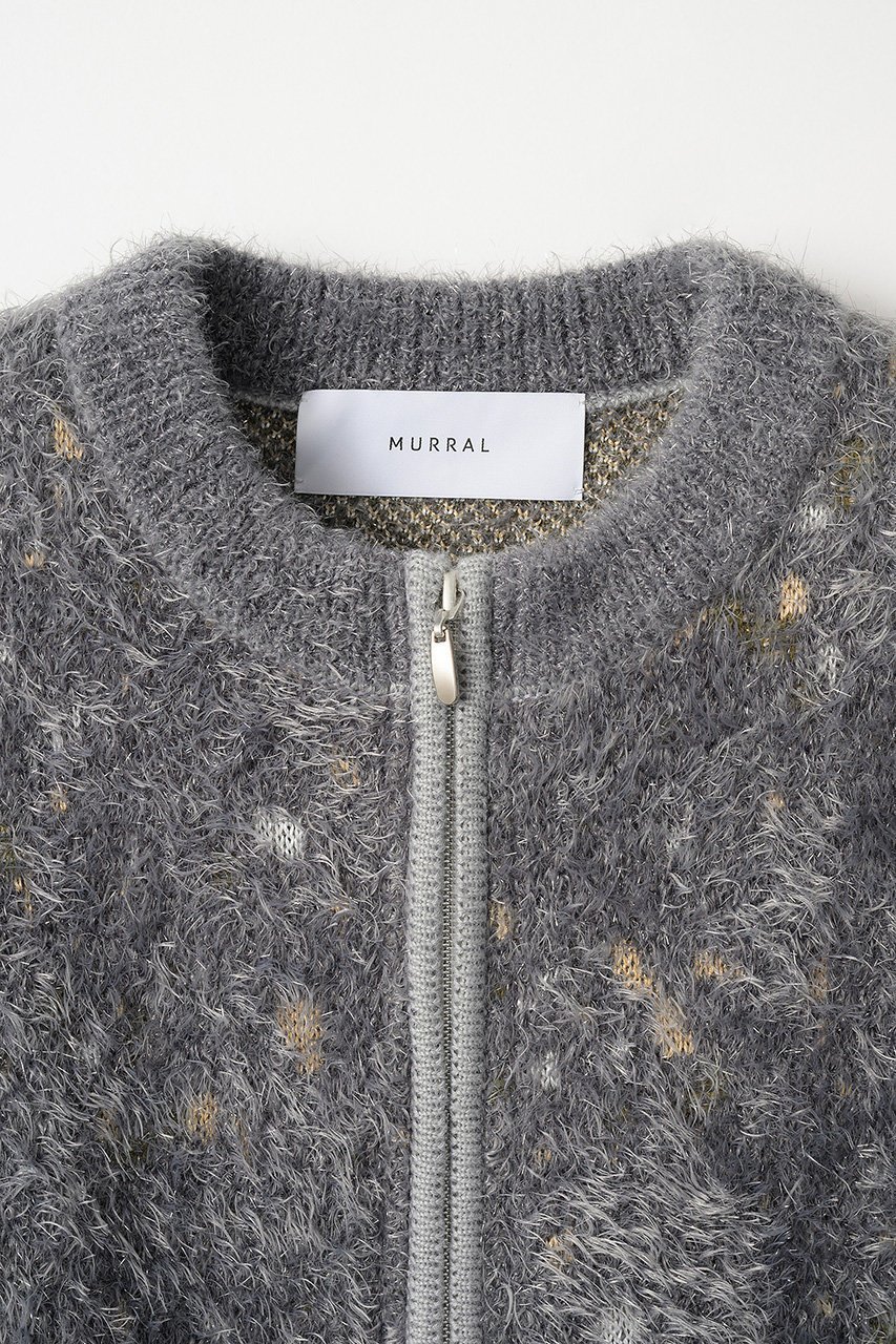 【ミューラル/MURRAL】のTwinkle ニットカーディガン 人気、トレンドファッション・服の通販 founy(ファニー) 　ファッション　Fashion　レディースファッション　WOMEN　トップス・カットソー　Tops/Tshirt　ニット　Knit Tops　カーディガン　Cardigans　カーディガン　Cardigan　コンパクト　Compact　ショート　Short　ジップ　Zip　ジャカード　Jacquard　ダブル　Double　バランス　Balance　ブライト　Bright　other-3|ID: prp329100004112933 ipo3291000000031410544