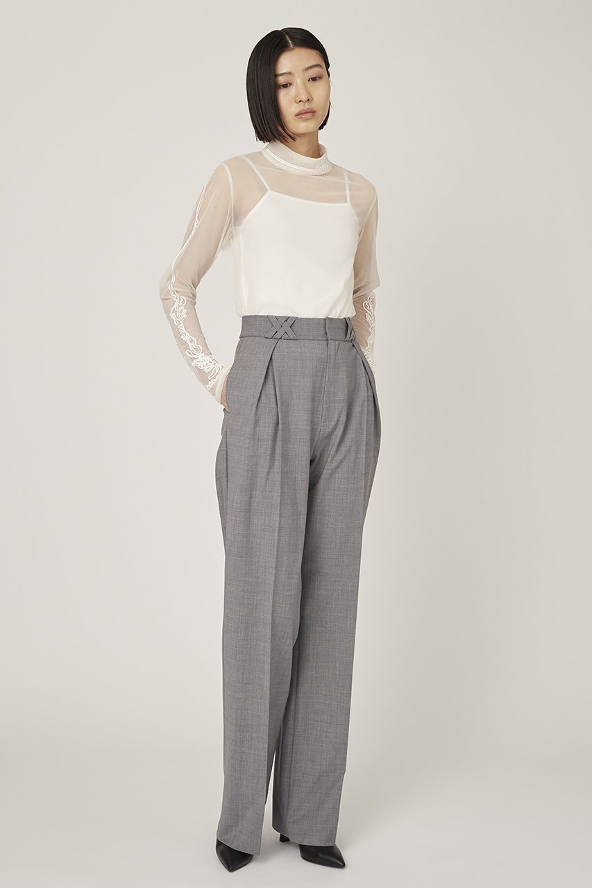 【ミューラル/MURRAL】のIvy スラックス 人気、トレンドファッション・服の通販 founy(ファニー) 　ファッション　Fashion　レディースファッション　Fashion for Women　パンツ　Pants & Trousers　ストレッチ　Stretch, Stretchy Fabric　ストレート　Straight, Straight Cut　スラックス　Slacks, Dress Pants　フォルム　Silhouette, Form　ループ　Loop, Loop Knit　定番　Standard, Basic Item　other-7|ID: prp329100004112954 ipo3291000000032932045