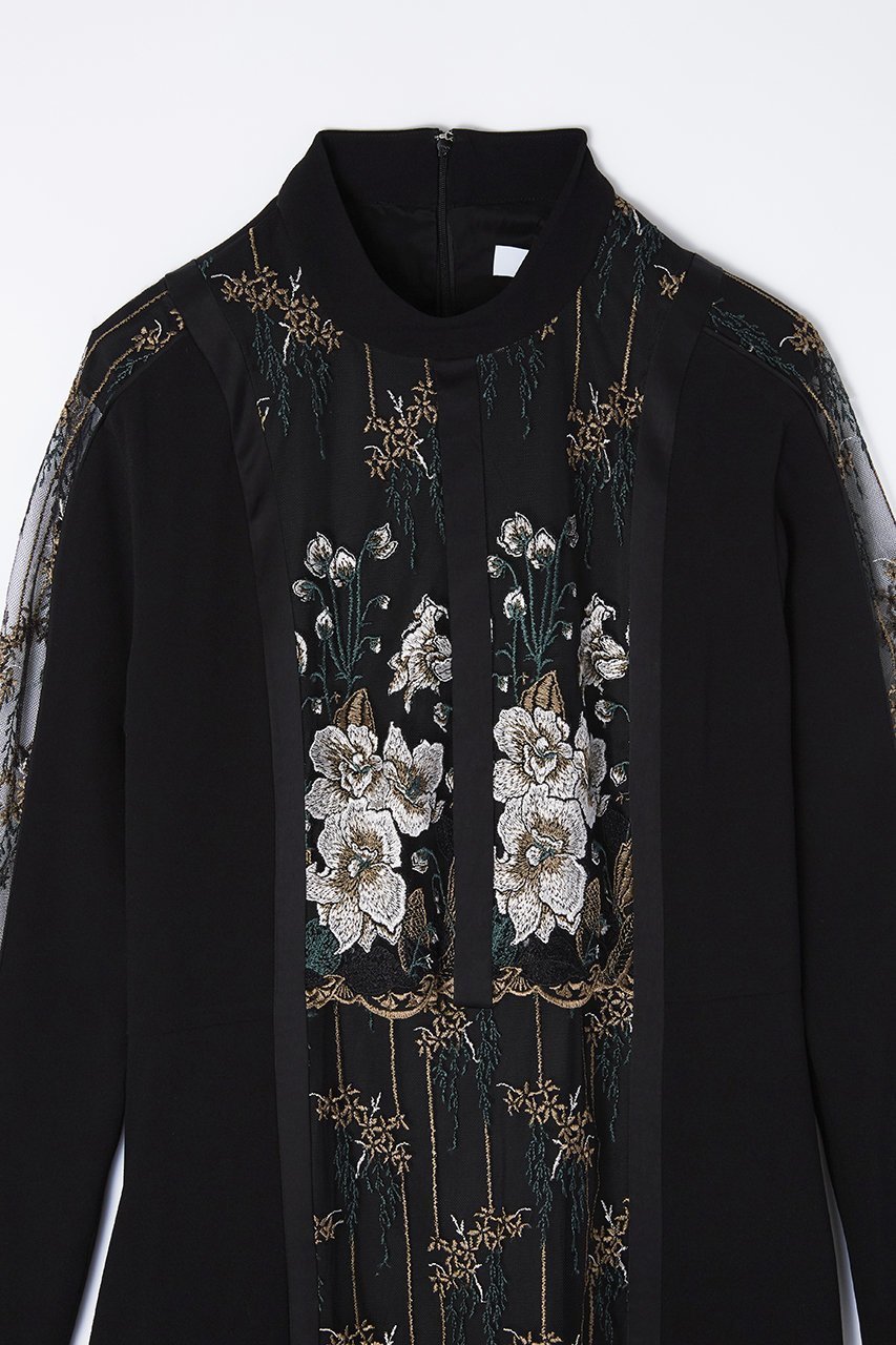 【ミューラル/MURRAL】のフレームフラワーレースドレス 人気、トレンドファッション・服の通販 founy(ファニー) 　ファッション　Fashion　レディースファッション　Fashion for Women　ワンピース　Dresses　フォーマル・パーティードレス・結婚式用ドレス　Elegant & Casual Dresses　チュニック　Tunic Tops & Dresses　シェイプ　Shape, Slim Fit　スリーブ　Sleeve, Long Sleeve / Short Sleeve　チュニック　Tunic, Long Top　ドレス　Dress, One-Piece　フレーム　Frame, Outline　モチーフ　Motif, Design Theme　レース　Lace, Lace Fabric　ロング　Long, Long-Length　other-3|ID: prp329100004112962 ipo3291000000035308248