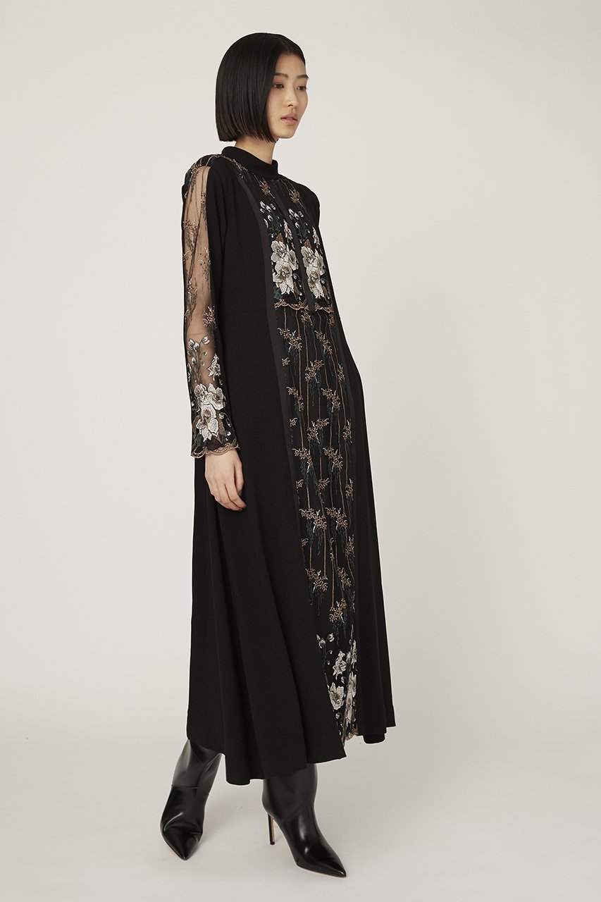 【ミューラル/MURRAL】のフレームフラワーレースドレス 人気、トレンドファッション・服の通販 founy(ファニー) 　ファッション　Fashion　レディースファッション　Fashion for Women　ワンピース　Dresses　フォーマル・パーティードレス・結婚式用ドレス　Elegant & Casual Dresses　チュニック　Tunic Tops & Dresses　シェイプ　Shape, Slim Fit　スリーブ　Sleeve, Long Sleeve / Short Sleeve　チュニック　Tunic, Long Top　ドレス　Dress, One-Piece　フレーム　Frame, Outline　モチーフ　Motif, Design Theme　レース　Lace, Lace Fabric　ロング　Long, Long-Length　other-7|ID: prp329100004112962 ipo3291000000035308256