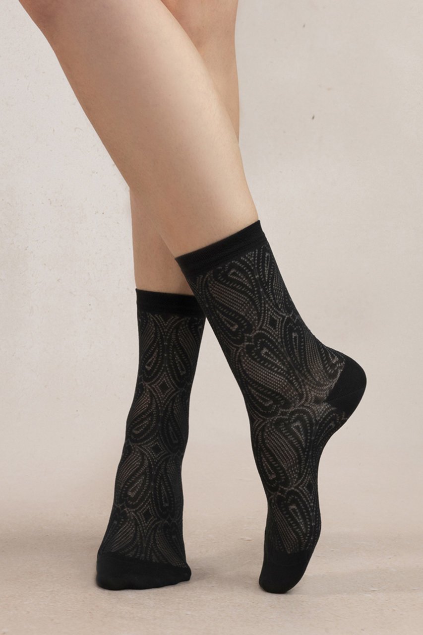 【ブルーフォレ/BLEUFORET】の6432 レースシルクソックス インテリア・キッズ・メンズ・レディースファッション・服の通販 founy(ファニー) 　ファッション　Fashion　レディースファッション　Fashion for Women　ソックス&靴下　Socks & Hosiery　レッグウェア・ストッキング　Legwear & Hosiery　エレガント 上品　Elegant　シルク　Silk, 100% Silk　ソックス　Socks, Hosiery　フィット　Fit, Slim Fit　フラット　Flat, Flat Shoes　フランス　France, French　レース　Lace, Lace Fabric　定番　Standard, Basic Item　ブラック|ID: prp329100004112975 ipo3291000000035530151