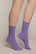 【ブルーフォレ/BLEUFORET】の6594 ソリッドカラー ベルベットコットンソックス ライトパープル|ID: prp329100004112980 ipo3291000000033527798