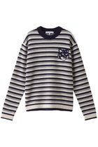 【メゾン キツネ/MAISON KITSUNE / MEN】の【MEN】FOX HEAD インターシャストライプコンフォートジャンパー 人気、トレンドファッション・服の通販 founy(ファニー) ファッション Fashion メンズファッション MEN トップス・カットソー Tops/Tshirt/Men ニット Knit Tops A/W・秋冬 Aw・Autumn/Winter・Fw・Fall-Winter おすすめ Recommend セーター Sweater フィット Fit フォックス Fox ボーダー Border thumbnail ネイビー/ホワイト|ID: prp329100004113018 ipo3291000000028016023