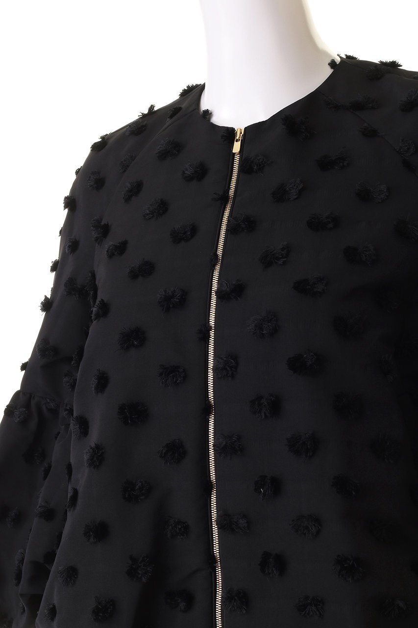 【デザイン ワークス/DESIGN WORKS】のボンボンカットJQジップブルゾン 人気、トレンドファッション・服の通販 founy(ファニー) 　ファッション　Fashion　レディースファッション　Fashion for Women　アウター　Coat / Outerwear Collection　レディースジャケット・軽アウター　Jackets　ブルゾンジャケット・スポーティアウター　Blouson Jackets　おすすめ　Recommended / Our Picks　コンパクト　Compact, Small Size　ジャカード／ジャガード　Jacquard, Woven Pattern　ジャケット　Jacket, Outerwear　スタイリッシュ　Stylish, Fashionable　スリーブ　Sleeve, Long Sleeve / Short Sleeve　セットアップ　Set-Up, Coordinated Outfit　バルーン　Balloon, Balloon Silhouette　ブルゾン　Blouson, Bomber Jacket　other-5|ID: prp329100004113059 ipo3291000000032952643