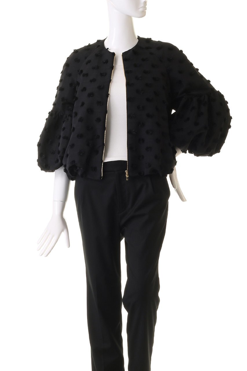 【デザイン ワークス/DESIGN WORKS】のボンボンカットJQジップブルゾン 人気、トレンドファッション・服の通販 founy(ファニー) 　ファッション　Fashion　レディースファッション　Fashion for Women　アウター　Coat / Outerwear Collection　レディースジャケット・軽アウター　Jackets　ブルゾンジャケット・スポーティアウター　Blouson Jackets　おすすめ　Recommended / Our Picks　コンパクト　Compact, Small Size　ジャカード／ジャガード　Jacquard, Woven Pattern　ジャケット　Jacket, Outerwear　スタイリッシュ　Stylish, Fashionable　スリーブ　Sleeve, Long Sleeve / Short Sleeve　セットアップ　Set-Up, Coordinated Outfit　バルーン　Balloon, Balloon Silhouette　ブルゾン　Blouson, Bomber Jacket　other-7|ID: prp329100004113059 ipo3291000000032952650