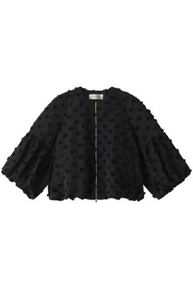 【デザイン ワークス/DESIGN WORKS】 ボンボンカットJQジップブルゾン人気、トレンドファッション・服の通販 founy(ファニー) ファッション Fashion レディースファッション Fashion for Women アウター Coat / Outerwear Collection レディースジャケット・軽アウター Jackets ブルゾンジャケット・スポーティアウター Blouson Jackets おすすめ Recommended / Our Picks コンパクト Compact, Small Size ジャカード／ジャガード Jacquard, Woven Pattern ジャケット Jacket, Outerwear スタイリッシュ Stylish, Fashionable スリーブ Sleeve, Long Sleeve / Short Sleeve セットアップ Set-Up, Coordinated Outfit バルーン Balloon, Balloon Silhouette ブルゾン Blouson, Bomber Jacket |ID:prp329100004113059