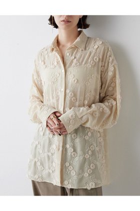 【ウィムガゼット/Whim Gazette】の刺繍シャツ 人気、トレンドファッション・服の通販 founy(ファニー) ファッション Fashion レディースファッション WOMEN トップス・カットソー Tops/Tshirt シャツ/ブラウス Shirts/Blouses エレガント 上品 Elegant ジョーゼット Georgette スリーブ Sleeve フラワー Flower ロング Long NEW・新作・新着・新入荷 New Arrivals |ID:prp329100004113072