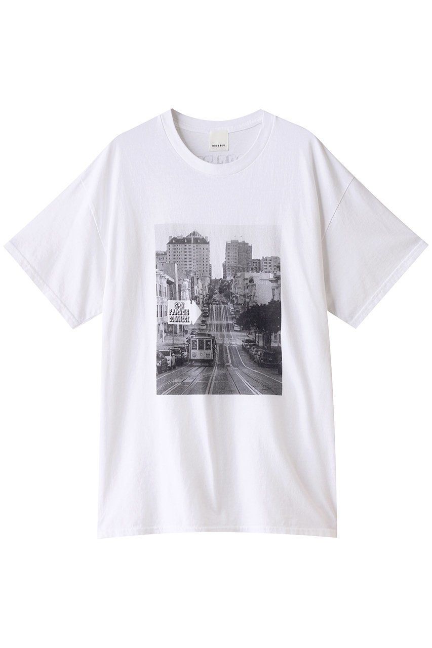 【ローズバッド/ROSE BUD】のSAN FRANSISCO PHOTO Tシャツ 人気、トレンドファッション・服の通販 founy(ファニー) 　ファッション　Fashion　レディースファッション　WOMEN　トップス・カットソー　Tops/Tshirt　シャツ/ブラウス　Shirts/Blouses　ロング / Tシャツ　T-Shirts　カットソー　Cut and Sewn　ショート　Short　スリーブ　Sleeve　ビーチ　Beach　プリント　Print　モノトーン　Monotone　別注　Special Order　 other-1|ID: prp329100004113076 ipo3291000000028016192