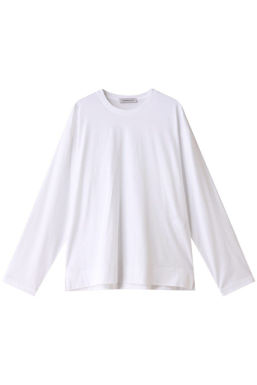 【デパリエ/DEPAREILLE】のコットンロングスリーブTシャツ 人気、トレンドファッション・服の通販 founy(ファニー) 　ファッション　Fashion　レディースファッション　WOMEN　トップス・カットソー　Tops/Tshirt　シャツ/ブラウス　Shirts/Blouses　ロング / Tシャツ　T-Shirts　カットソー　Cut and Sewn　シンプル　Simple　スリット　Slit　スリーブ　Sleeve　ボトム　Bottom　ロング　Long　再入荷　Restock/Back In Stock/Re Arrival　 other-1|ID: prp329100004113104 ipo3291000000028016283