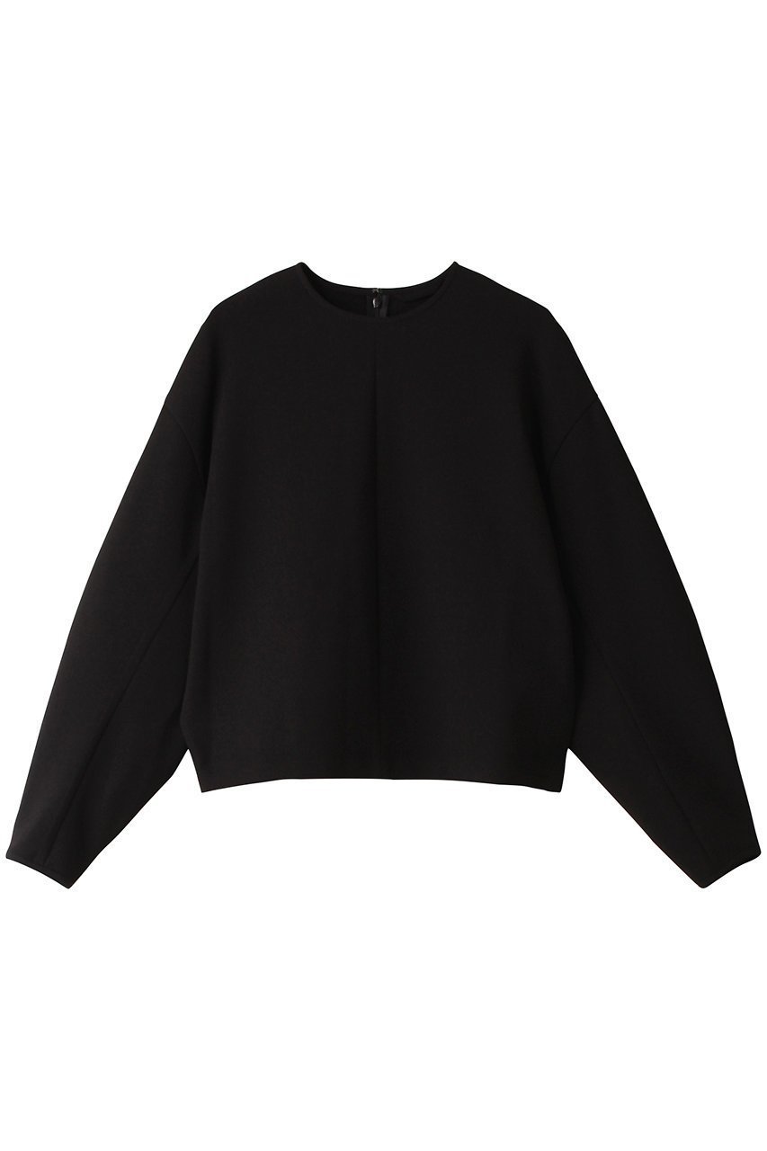 【オブリオ/AUBRIOT】のジョーゼットボンディング プルオーバー インテリア・キッズ・メンズ・レディースファッション・服の通販 founy(ファニー) 　ファッション　Fashion　レディースファッション　Fashion for Women　トップス・カットソー　Cut & Sew Tops　シャツ・ブラウス・オフィスカジュアル　Elegant Blouses & Button-Ups　ロングTシャツ・Tシャツ　Longline T-Shirts & Tees　カジュアルプルオーバー・ニットトップス　Pullovers & Knit Tops / Casual Pullovers　カットソー・ベーシックTシャツ　Cut-and-Sewn Tops / Stretch Tees & Basics　おすすめ　Recommended / Our Picks　クラシカル　Classical, Vintage-Inspired　ジョーゼット　Georgette, Semi-Sheer Fabric　スリーブ　Sleeve, Long Sleeve / Short Sleeve　セットアップ　Set-Up, Coordinated Outfit　ダブル　Double, Double-Breasted　バランス　Balance, Style Balance　フォルム　Silhouette, Form　ボンディング　Bonding, Bonded Fabric　モダン　Modern, Contemporary　ロング　Long, Long-Length　ブラック|ID: prp329100004116767 ipo3291000000036149355