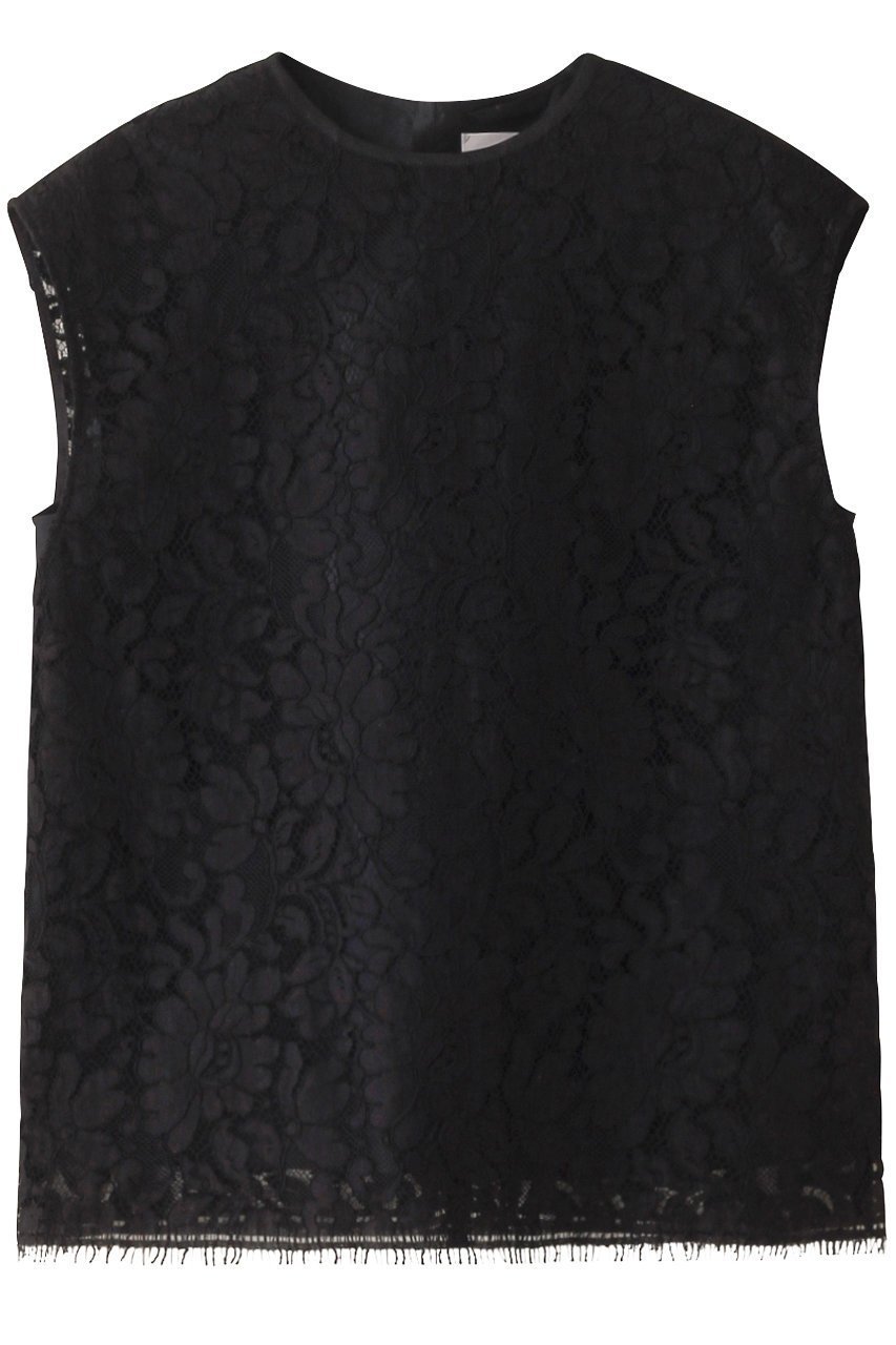 【オブリオ/AUBRIOT】のリッチアンティークレースブラウス インテリア・キッズ・メンズ・レディースファッション・服の通販 founy(ファニー) 　ファッション　Fashion　レディースファッション　Fashion for Women　トップス・カットソー　Cut & Sew Tops　キャミソール&ノースリーブ　Camisoles & Sleeveless Tops　シャツ・ブラウス・オフィスカジュアル　Elegant Blouses & Button-Ups　ノースリーブ　Sleeveless, No-Sleeve　フランス　France, French　モチーフ　Motif, Design Theme　ライニング　Inner Lining, Inner Fabric, Lined　ラグジュアリー　Luxury, Elegant　レース　Lace, Lace Fabric　ブラック|ID: prp329100004116768 ipo3291000000036672986