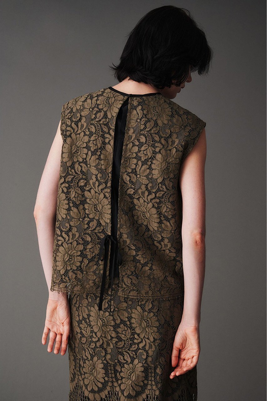 【オブリオ/AUBRIOT】のリッチアンティークレースブラウス 人気、トレンドファッション・服の通販 founy(ファニー) 　ファッション　Fashion　レディースファッション　Fashion for Women　トップス・カットソー　Cut & Sew Tops　キャミソール&ノースリーブ　Camisoles & Sleeveless Tops　シャツ・ブラウス・オフィスカジュアル　Elegant Blouses & Button-Ups　ノースリーブ　Sleeveless, No-Sleeve　フランス　France, French　モチーフ　Motif, Design Theme　ライニング　Inner Lining, Inner Fabric, Lined　ラグジュアリー　Luxury, Elegant　レース　Lace, Lace Fabric　other-8|ID: prp329100004116768 ipo3291000000036672994