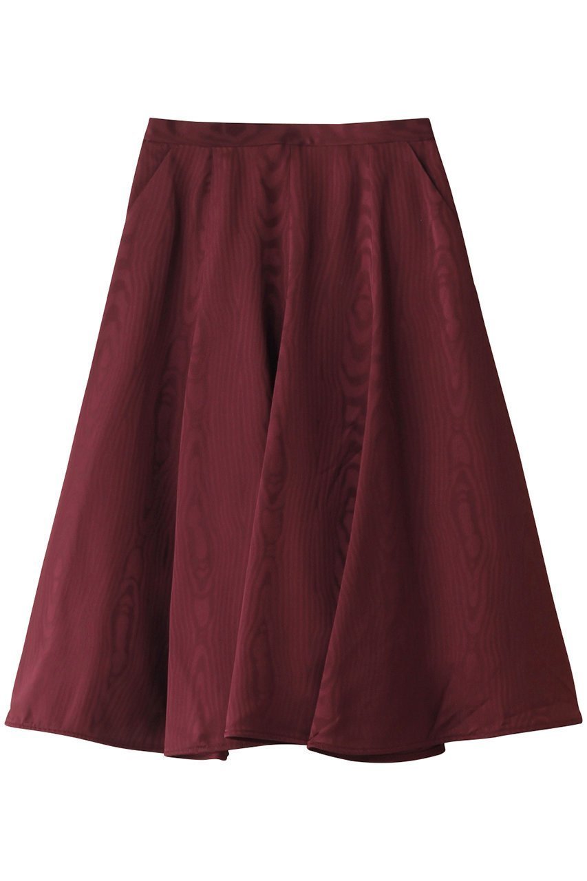 【オブリオ/AUBRIOT】のモアレジャガード フレアミディスカート インテリア・キッズ・メンズ・レディースファッション・服の通販 founy(ファニー) 　ファッション　Fashion　レディースファッション　Fashion for Women　スカート　Skirts　イタリア　Italy　シルク　Silk, 100% Silk　バランス　Balance, Style Balance　フレア　Flare, Flared　今季　This Season, Current Season　ボルドー|ID: prp329100004116769 ipo3291000000035813995