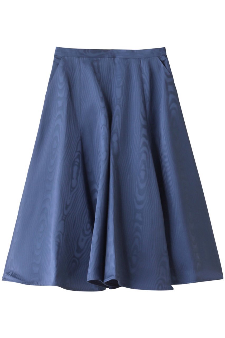 【オブリオ/AUBRIOT】のモアレジャガード フレアミディスカート インテリア・キッズ・メンズ・レディースファッション・服の通販 founy(ファニー) 　ファッション　Fashion　レディースファッション　Fashion for Women　スカート　Skirts　イタリア　Italy　シルク　Silk, 100% Silk　バランス　Balance, Style Balance　フレア　Flare, Flared　今季　This Season, Current Season　ブルー|ID: prp329100004116769 ipo3291000000035813997