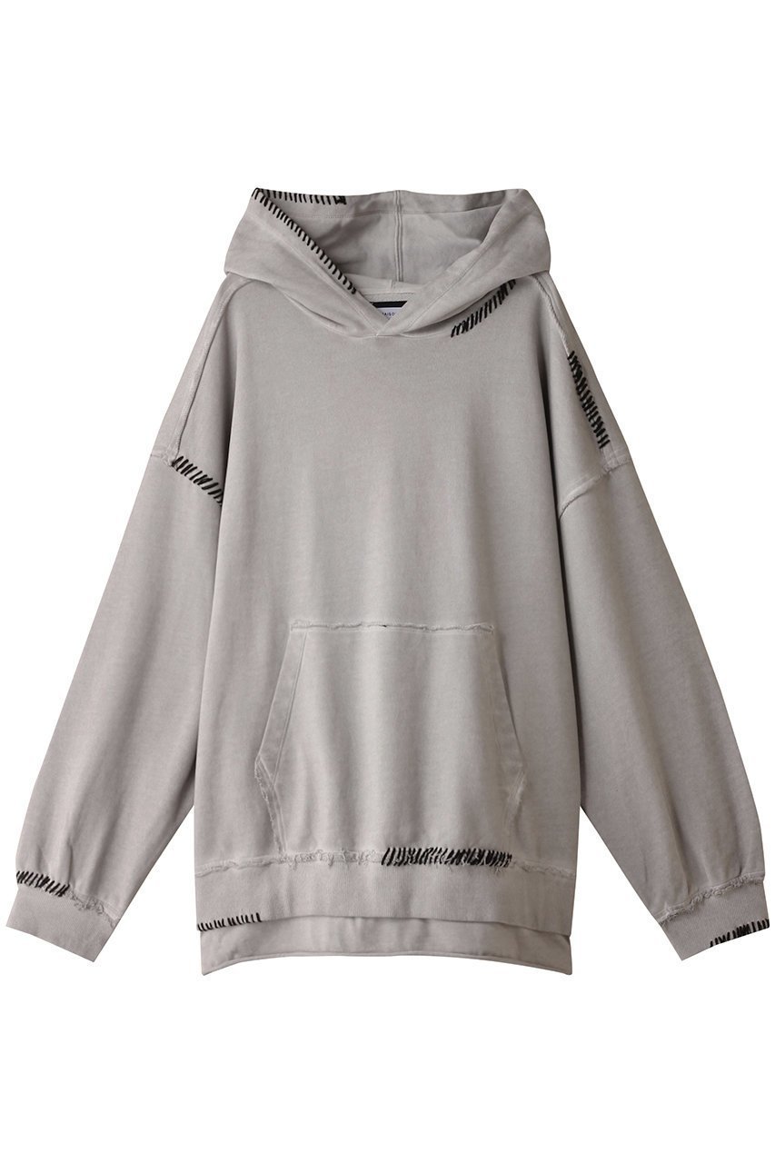 【メゾンスペシャル/MAISON SPECIAL】の【UNISEX】ヘビースウェットオーバーダイエンブロイダリーダメージフーディー インテリア・キッズ・メンズ・レディースファッション・服の通販 founy(ファニー) 　ファッション　Fashion　レディースファッション　Fashion for Women　トップス・カットソー　Cut & Sew Tops　シャツ・ブラウス・オフィスカジュアル　Elegant Blouses & Button-Ups　レディースパーカー・カジュアルフーディー　Casual Hoodies & Sweatshirts　ロングTシャツ・Tシャツ　Longline T-Shirts & Tees　スウェット・クルーネックトップス　Sweatshirts & Crewnecks / Relaxed Fit Sweat Tops　カットソー・ベーシックTシャツ　Cut-and-Sewn Tops / Stretch Tees & Basics　ユニセックス　Unisex, Genderless　ダメージ　Distressed, Destroyed　トレンド　Trend, Trending Now　ブリーチ　Bleach, Washed Finish　ワイド　Wide, Wide Fit　ヴィンテージ　Vintage Style　定番　Standard, Basic Item　G.BGE(グレーベージュ)|ID: prp329100004116806 ipo3291000000032914745
