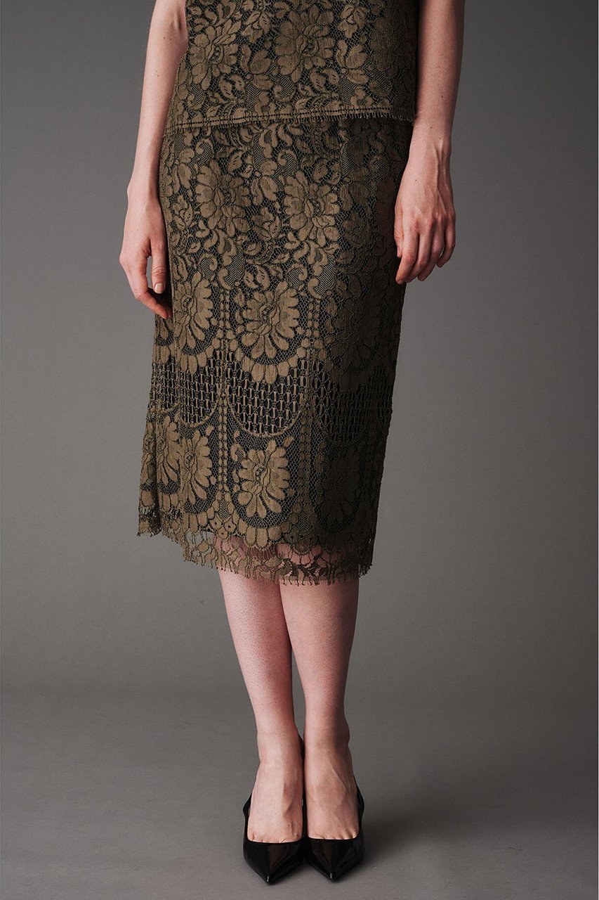 【オブリオ/AUBRIOT】のリッチアンティークレース スカート 人気、トレンドファッション・服の通販 founy(ファニー) 　ファッション　Fashion　レディースファッション　Fashion for Women　スカート　Skirts　エレガント 上品　Elegant　フランス　France, French　ペンシル　Pencil, Pencil Skirt　モチーフ　Motif, Design Theme　ライニング　Inner Lining, Inner Fabric, Lined　ラグジュアリー　Luxury, Elegant　レース　Lace, Lace Fabric　再入荷　Restock / Back in Stock　other-8|ID: prp329100004116824 ipo3291000000035813238