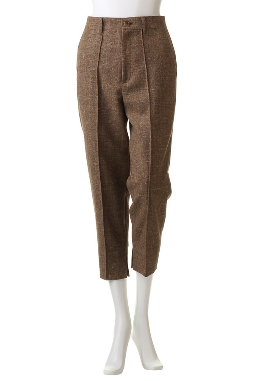 【オブリオ/AUBRIOT】のメランジ調ネップ スリムフィットクロップドパンツ 人気、トレンドファッション・服の通販 founy(ファニー) 　ファッション　Fashion　レディースファッション　Fashion for Women　パンツ　Pants & Trousers　イタリア　Italy　クラシック　Classic, Timeless Style　スリット　Slit, Slit Detail　スリム　Slim, Slim Fit　ネップ　Nepp, Slub Yarn　フィット　Fit, Slim Fit　メランジ　Melange, Mixed Yarn　リネン　Linen, Linen Fabric　エレガント 上品　Elegant　other-2|ID: prp329100004116829 ipo3291000000032939504