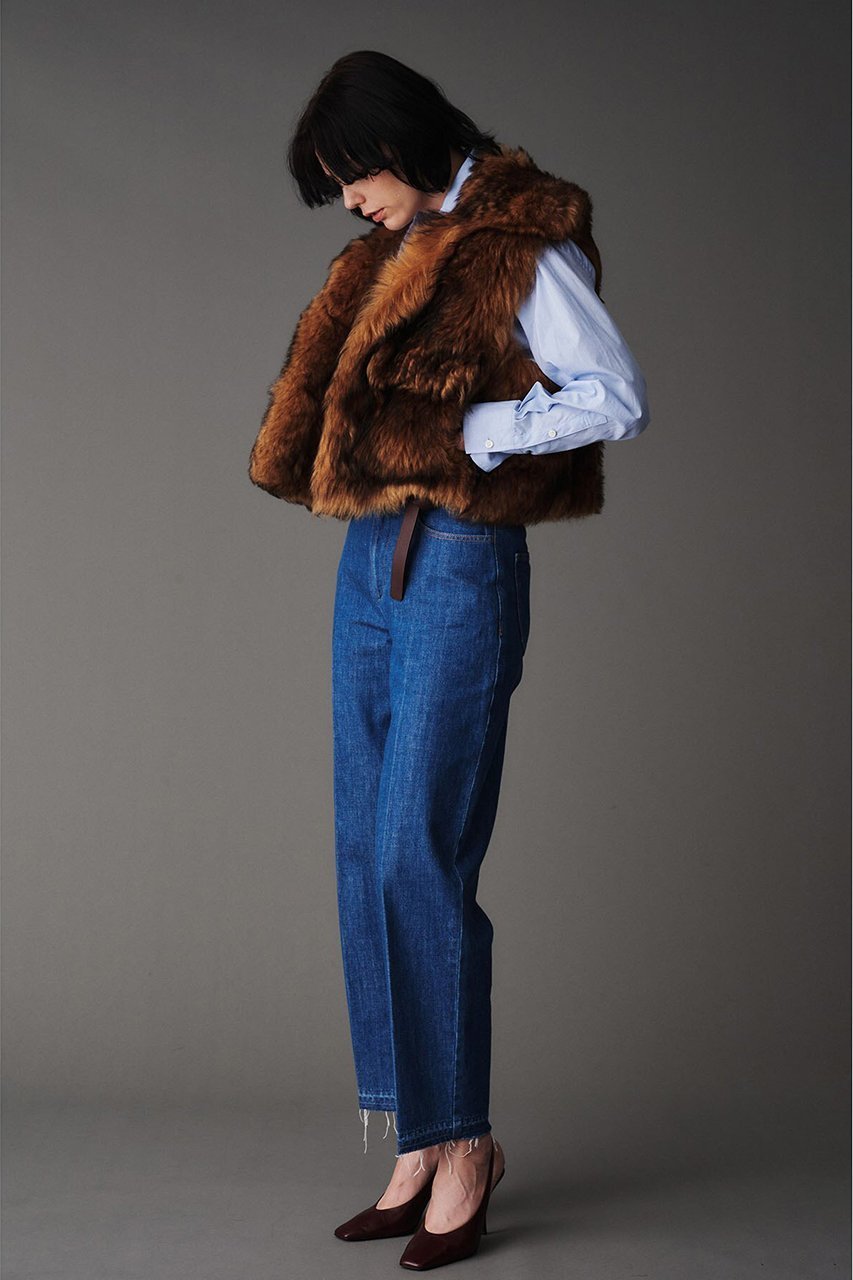 【オブリオ/AUBRIOT】のボーイフレンドカットデニムパンツ 人気、トレンドファッション・服の通販 founy(ファニー) 　ファッション　Fashion　レディースファッション　Ladies' Fashion Online　パンツ　Pants & Trousers　デニムパンツ　Denim Jeans & Pants　ヴィンテージ　Vintage　クラシック　Classic　シンプル　Simple　スリット　Slit　デニム　Denim　再入荷　Restock/Back In Stock/Re Arrival　日本製　Made In Japan　other-8|ID: prp329100004116830 ipo3291000000032694012