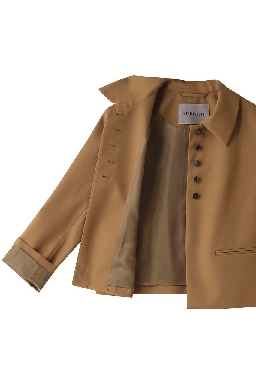 【オブリオ/AUBRIOT】のメリノウールシングルブレストジャケット 人気、トレンドファッション・服の通販 founy(ファニー) 　ファッション　Fashion　レディースファッション　Fashion for Women　アウター　Coat / Outerwear Collection　レディースジャケット・軽アウター　Jackets　コンパクト　Compact, Small Size　ショルダー　Shoulder, Shoulder Strap　ジャケット　Jacket, Outerwear　ストレート　Straight, Straight Cut　フィット　Fit, Slim Fit　モダン　Modern, Contemporary　other-6|ID: prp329100004116833 ipo3291000000036758860