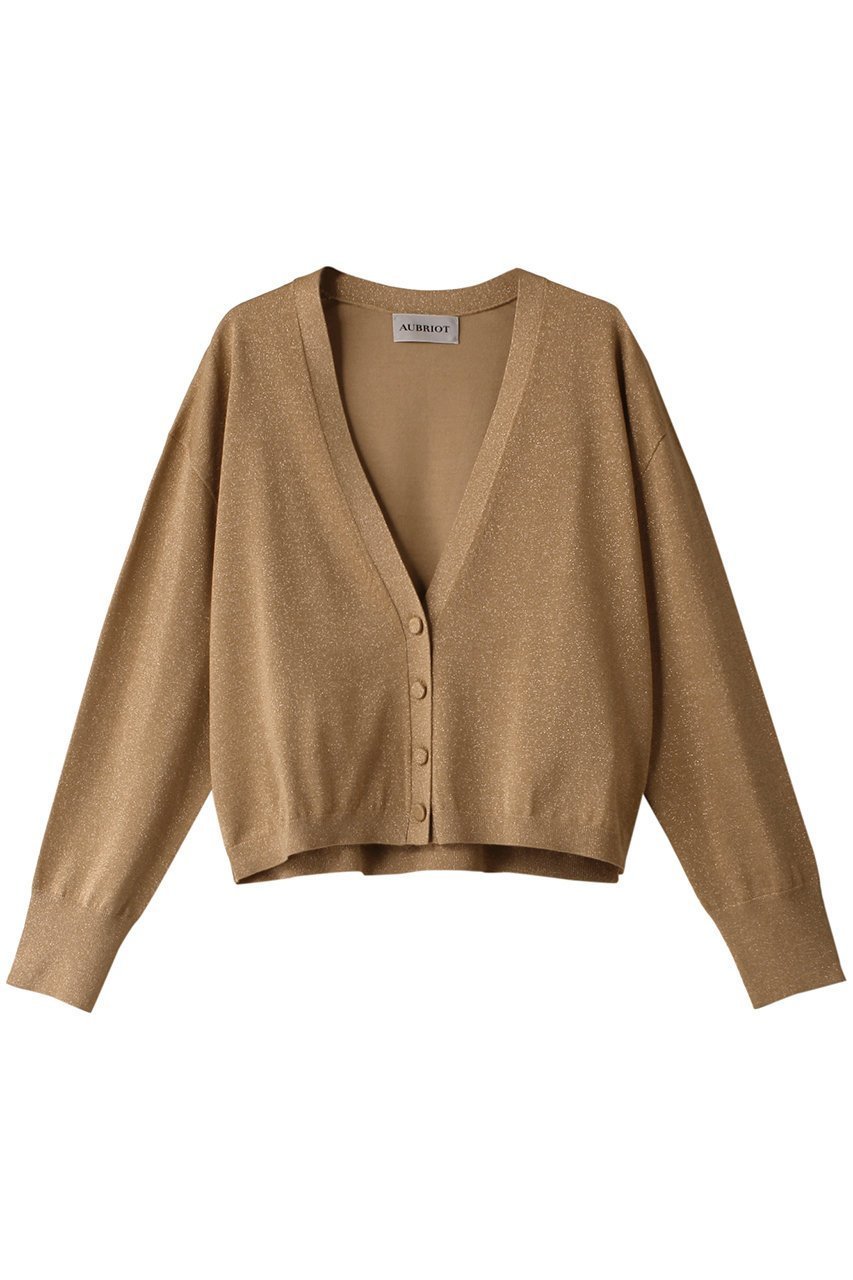 【オブリオ/AUBRIOT】のラメプレーティング カーディガン インテリア・キッズ・メンズ・レディースファッション・服の通販 founy(ファニー) ファッション Fashion レディースファッション Fashion for Women トップス・カットソー Cut & Sew Tops ニット Knit Tops & Sweaters カーディガン・羽織り Layered Style Cardigans おすすめ Recommended / Our Picks アンサンブル Ensemble Set カーディガン Cardigan, Knitwear コンパクト Compact, Small Size ボックス Boxy, Box Shape エレガント 上品 Elegant キャメル|ID: prp329100004116834 ipo3291000000036896438