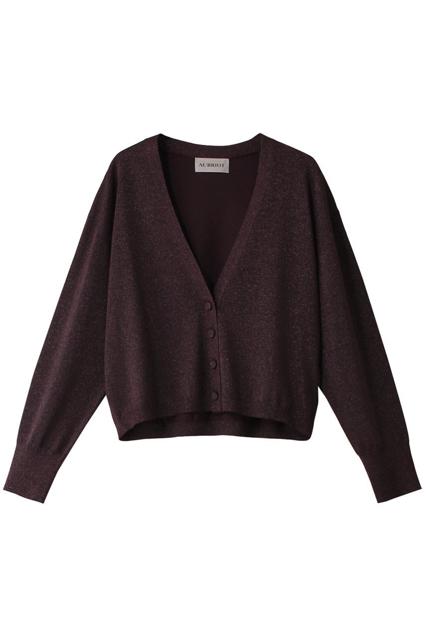 【オブリオ/AUBRIOT】のラメプレーティング カーディガン インテリア・キッズ・メンズ・レディースファッション・服の通販 founy(ファニー) ファッション Fashion レディースファッション Fashion for Women トップス・カットソー Cut & Sew Tops ニット Knit Tops & Sweaters カーディガン・羽織り Layered Style Cardigans おすすめ Recommended / Our Picks アンサンブル Ensemble Set カーディガン Cardigan, Knitwear コンパクト Compact, Small Size ボックス Boxy, Box Shape エレガント 上品 Elegant ペルシアンレッド|ID: prp329100004116834 ipo3291000000036896439